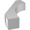 Ekena Millwork 3 1/2-in. W x 12-in. D x 20-in. H Westlake Architectural Grade PVC Knee Brace BRCP035X12X20WTL - alternate 4